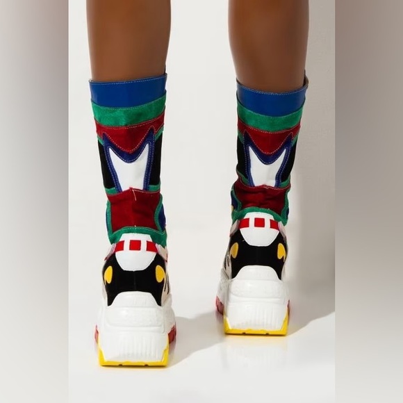 Anthony Wang mulberry high top rainbow sneakers - Picture 3 of 6